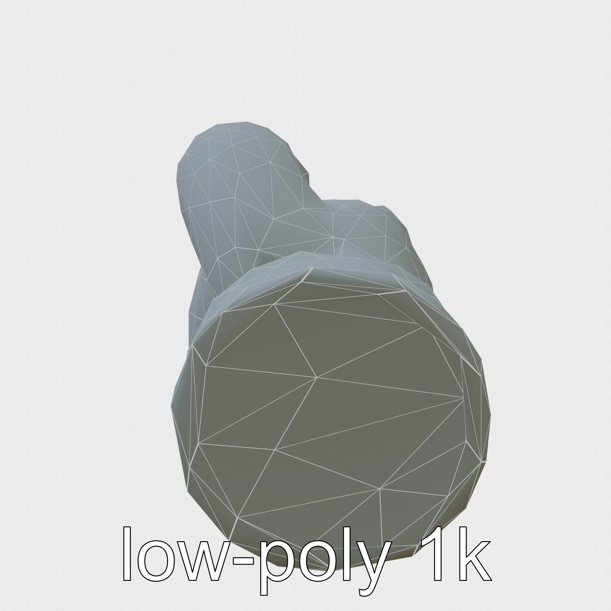 Boxing Glove with Soft Padding for Sparring Low-poly 3D model_10