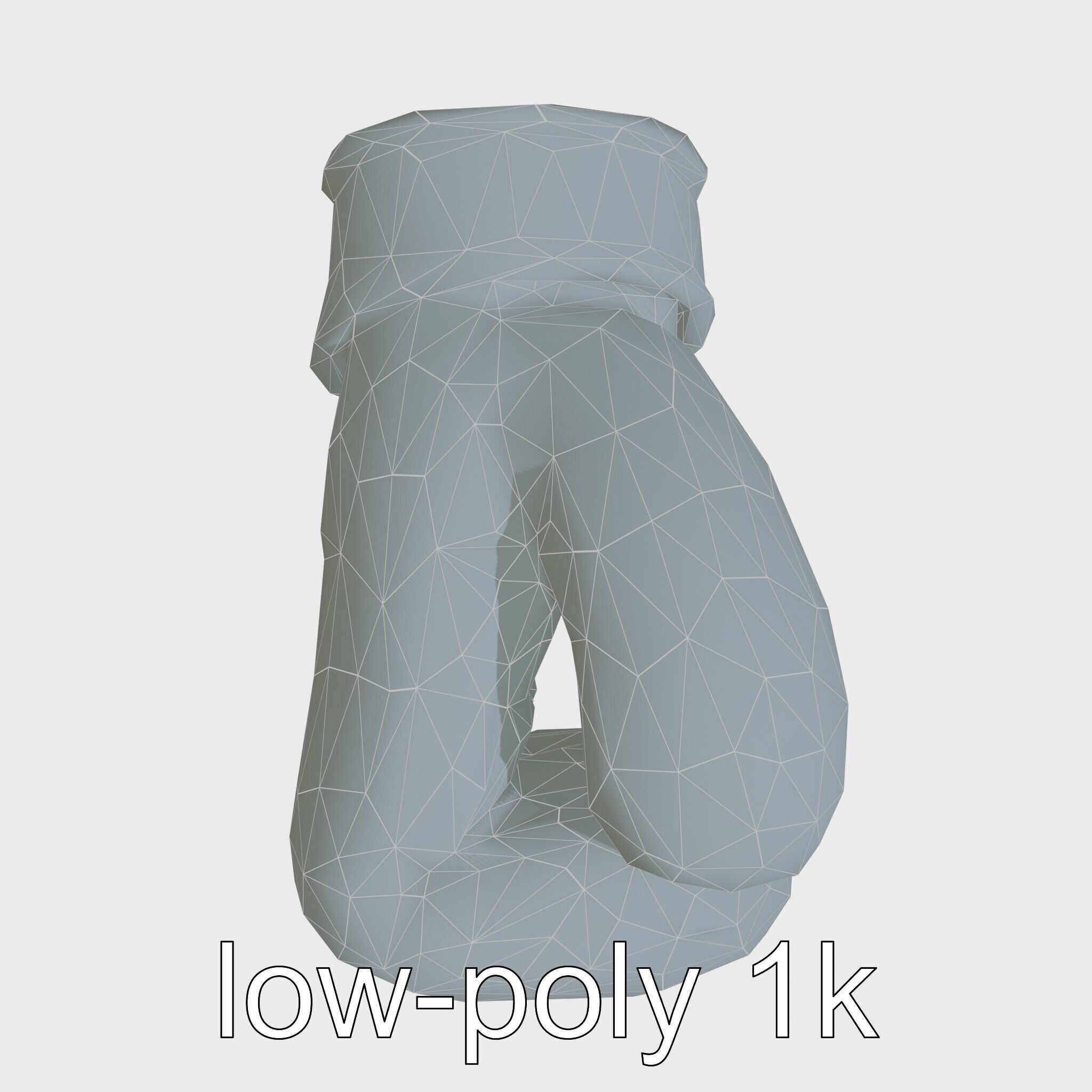 Boxing Glove with Soft Padding for Sparring Low-poly 3D model_23