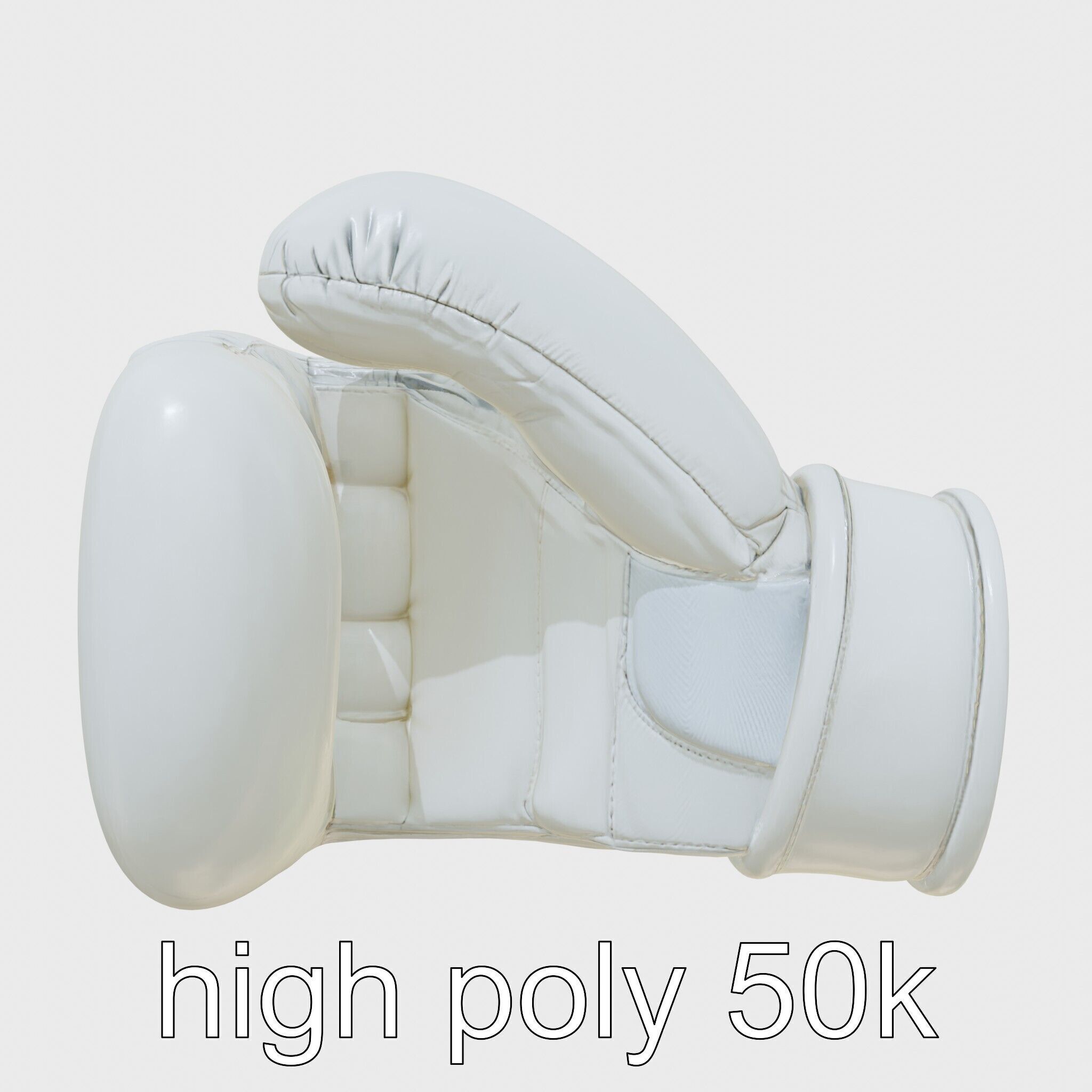 Boxing Glove with Soft Padding for Sparring Low-poly 3D model_5