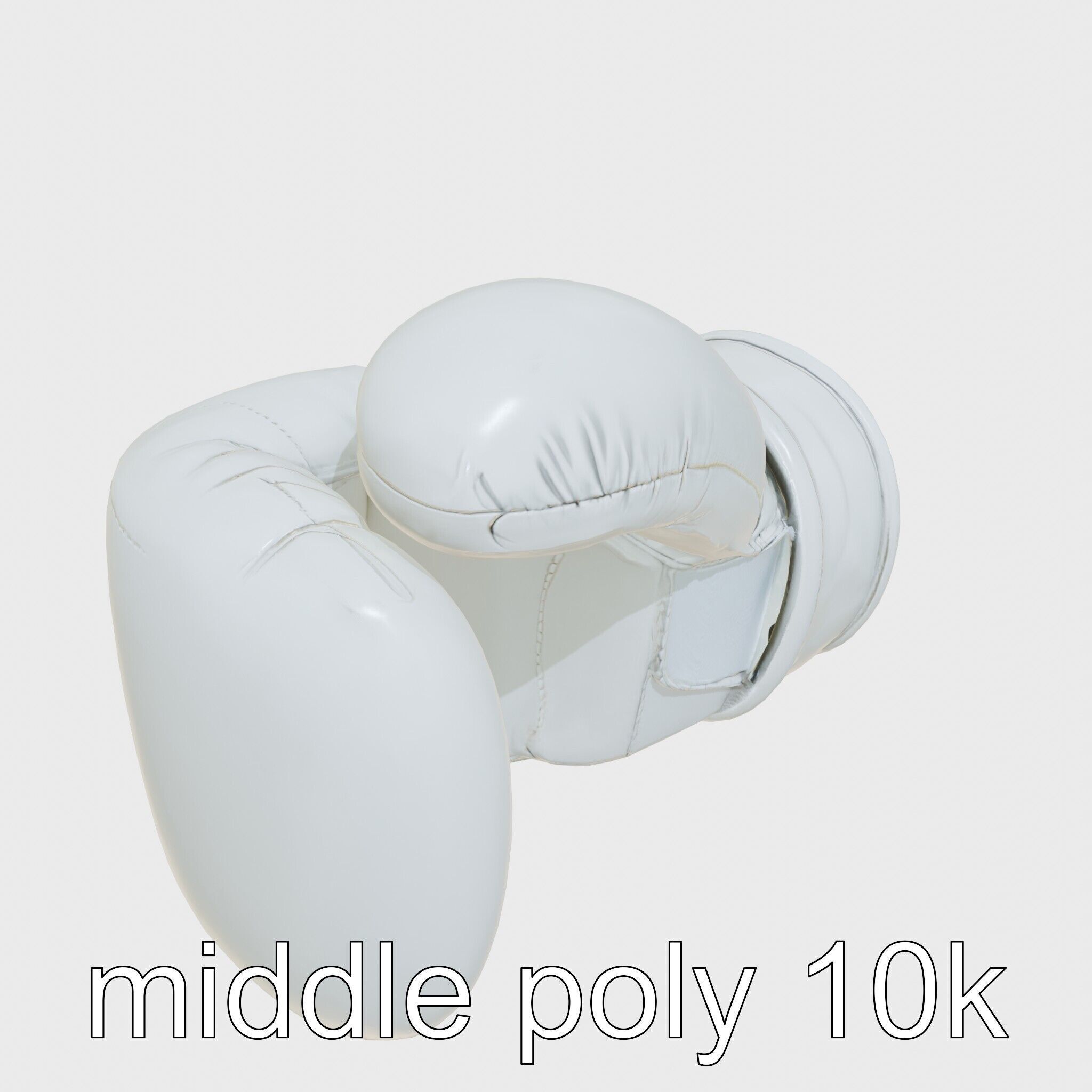 Boxing Glove with Soft Padding for Sparring Low-poly 3D model_12
