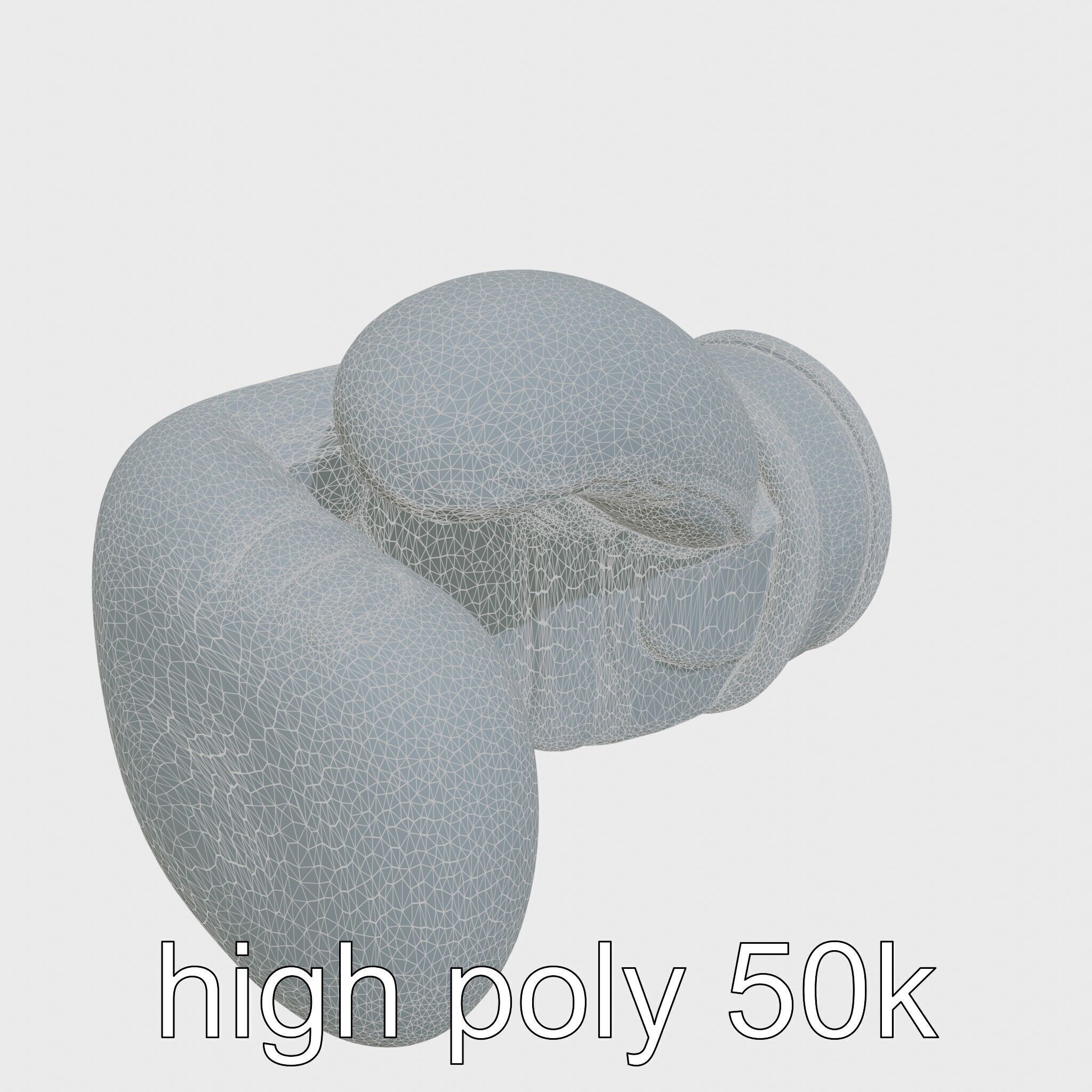 Boxing Glove with Soft Padding for Sparring Low-poly 3D model_32