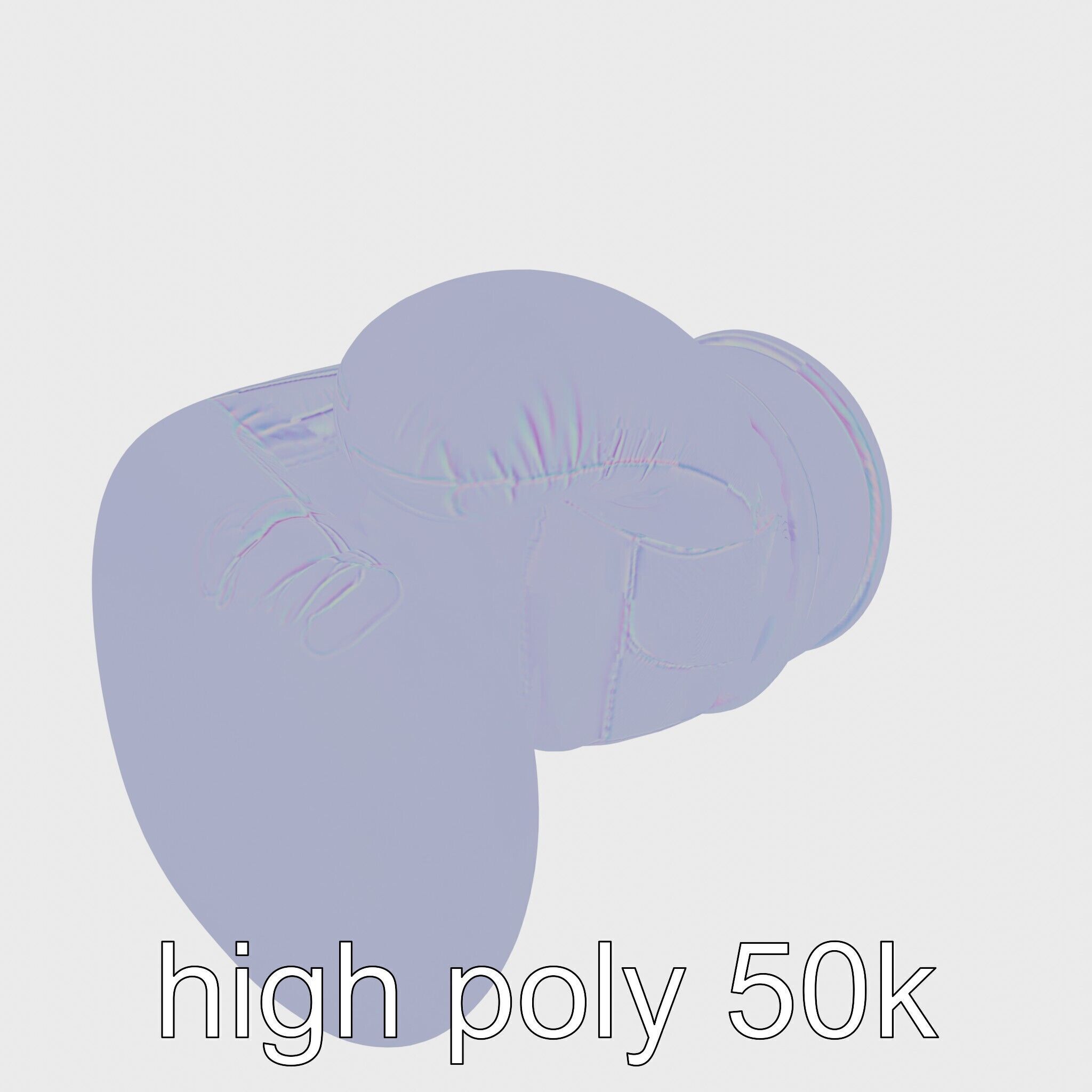 Boxing Glove with Soft Padding for Sparring Low-poly 3D model_20