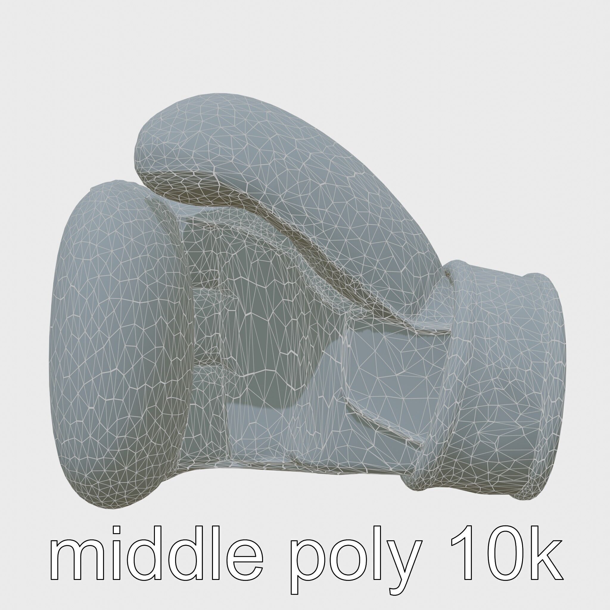 Boxing Glove with Soft Padding for Sparring Low-poly 3D model_24