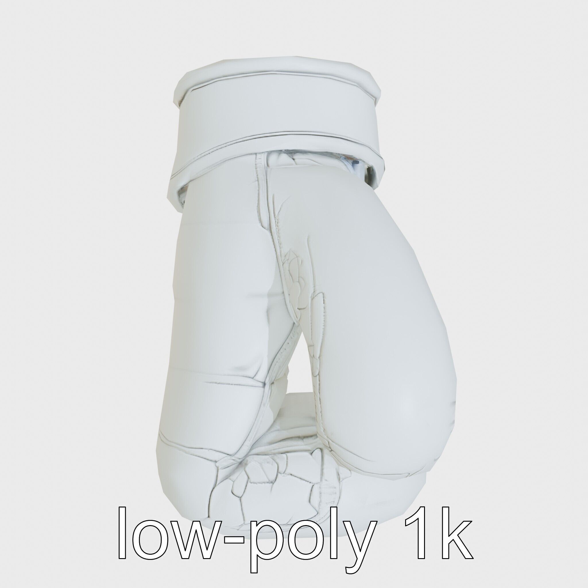 Boxing Glove with Soft Padding for Sparring Low-poly 3D model_21