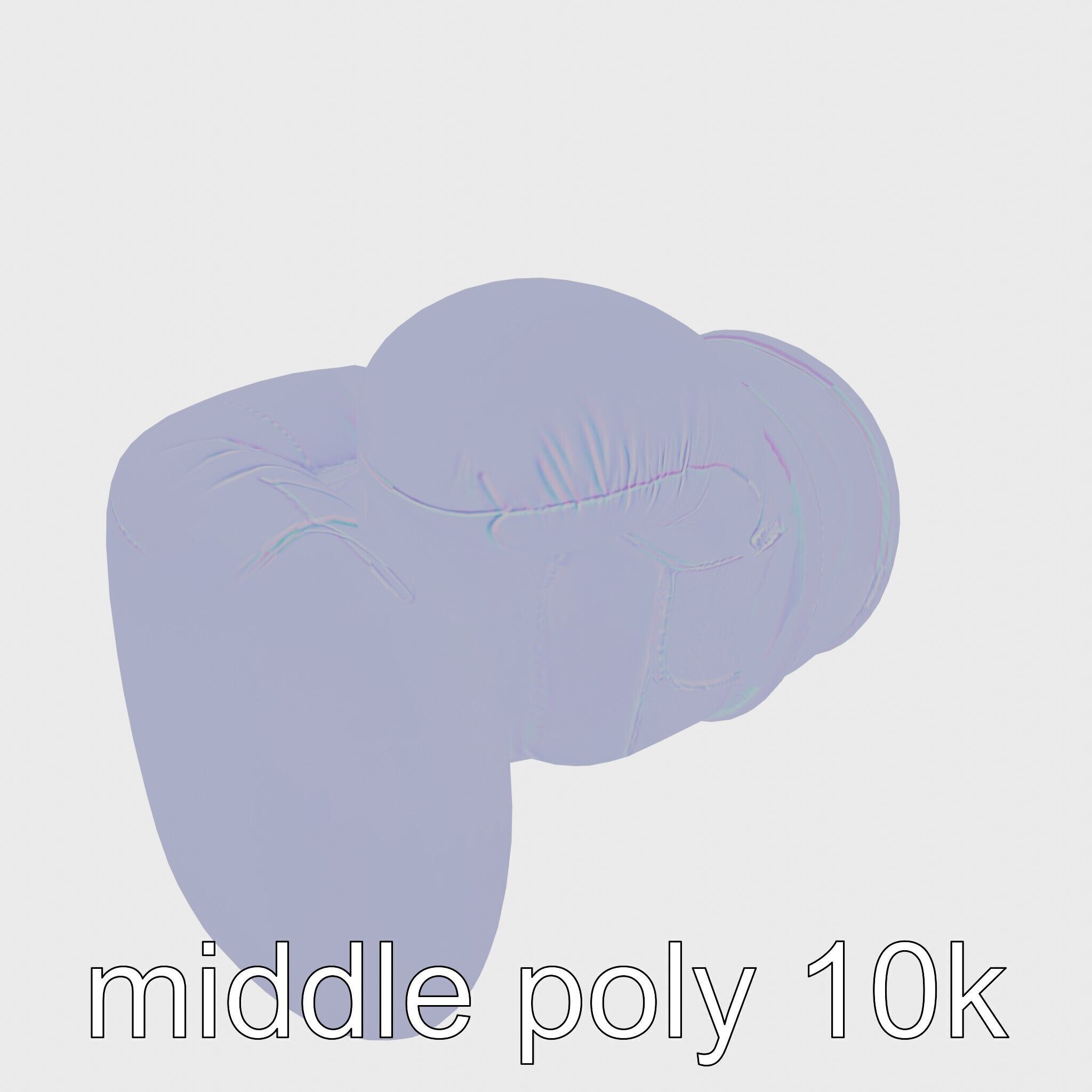 Boxing Glove with Soft Padding for Sparring Low-poly 3D model_14