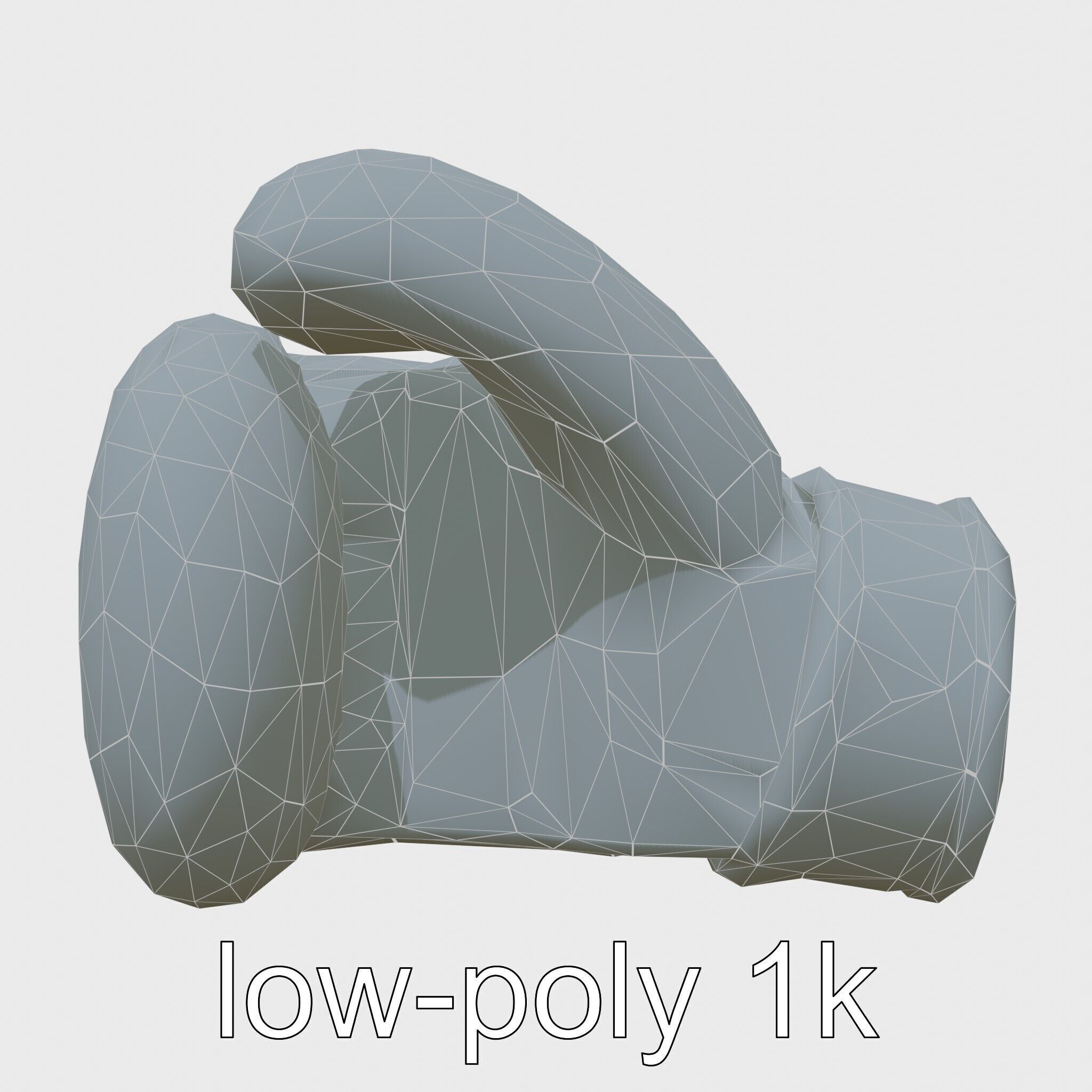 Boxing Glove with Soft Padding for Sparring Low-poly 3D model_15