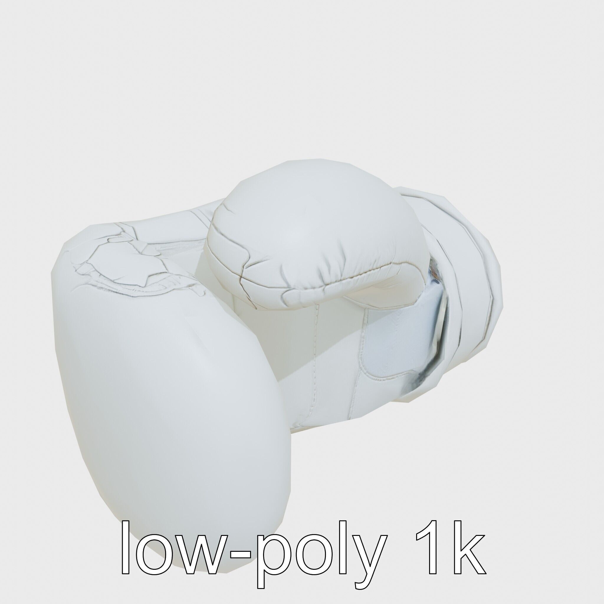 Boxing Glove with Soft Padding for Sparring Low-poly 3D model_13