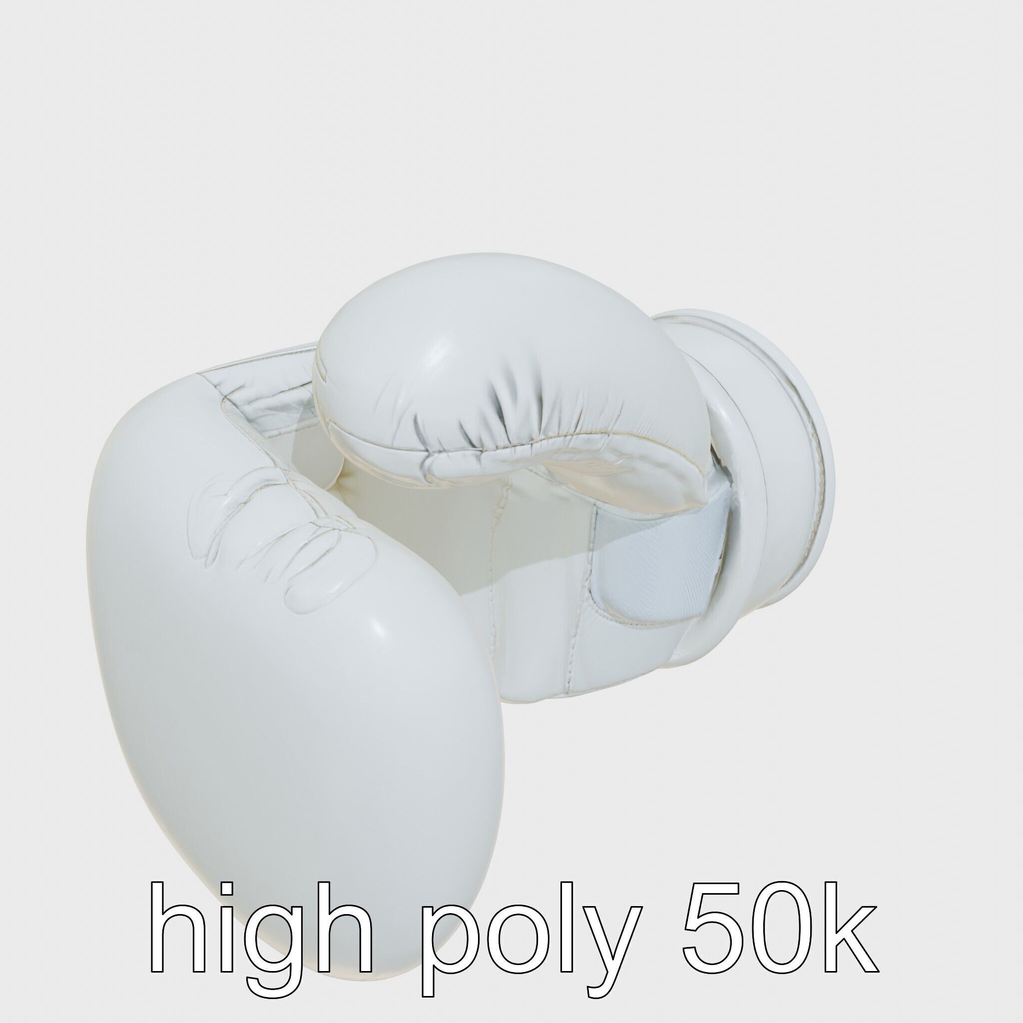 Boxing Glove with Soft Padding for Sparring Low-poly 3D model_18