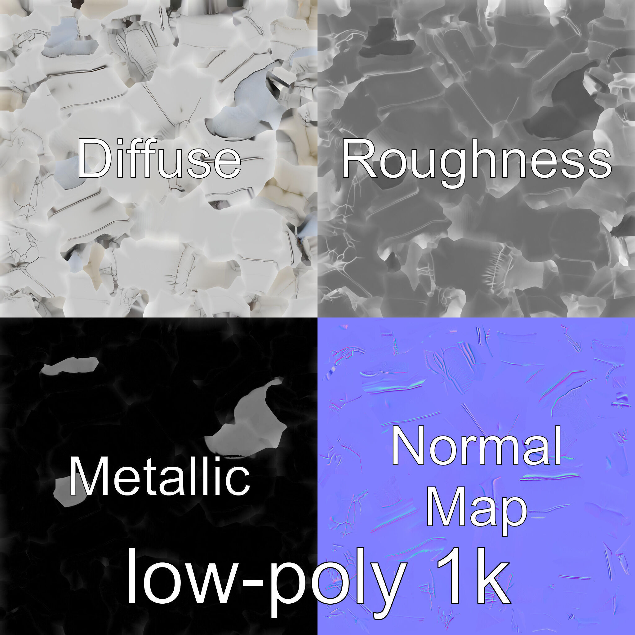 Boxing Glove with Soft Padding for Sparring Low-poly 3D model_4