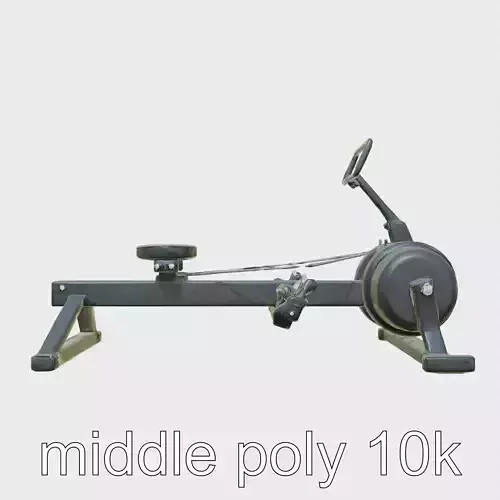 Adjustable Resistance Rowing Machine 3D Model