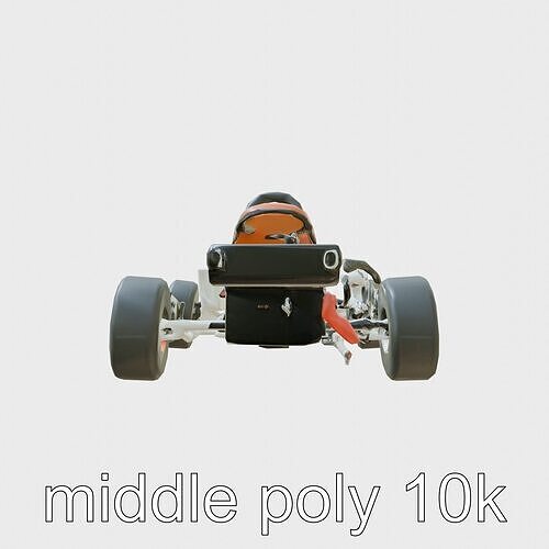Racing Go-Kart with Powerful Engine 3D Model Low-poly 3D model