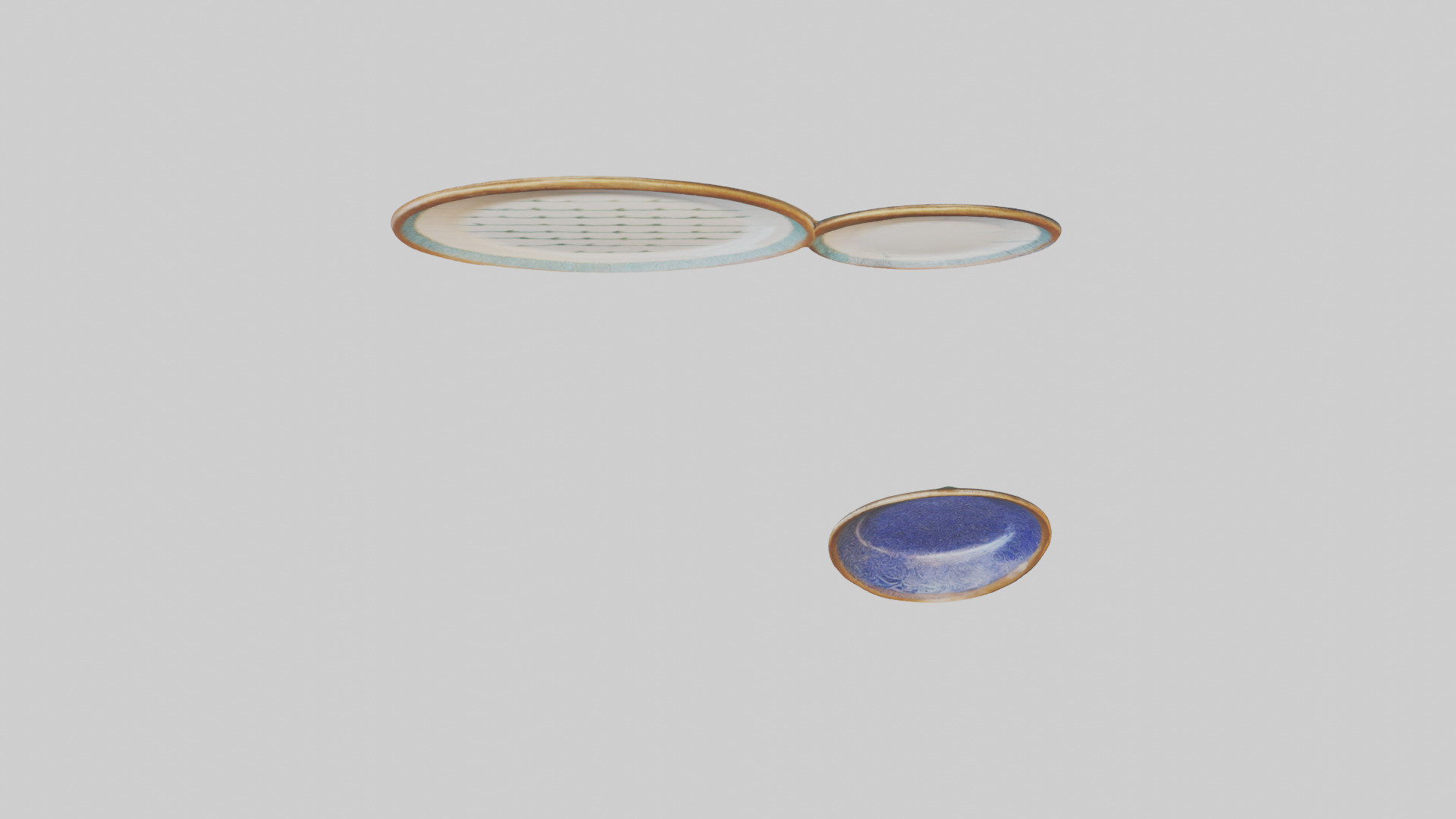 Handcrafted Decorative Plates Low-poly 3D model_14