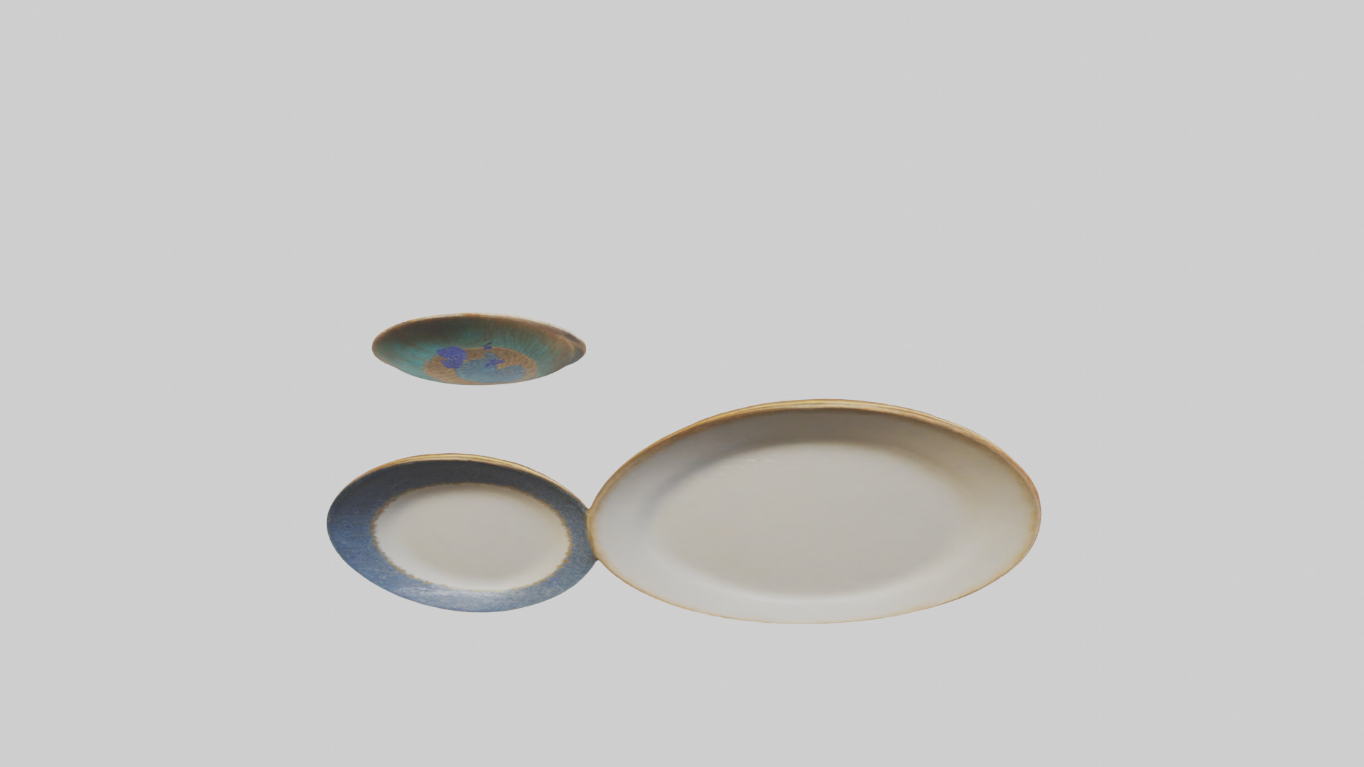 Handcrafted Decorative Plates Low-poly 3D model_15