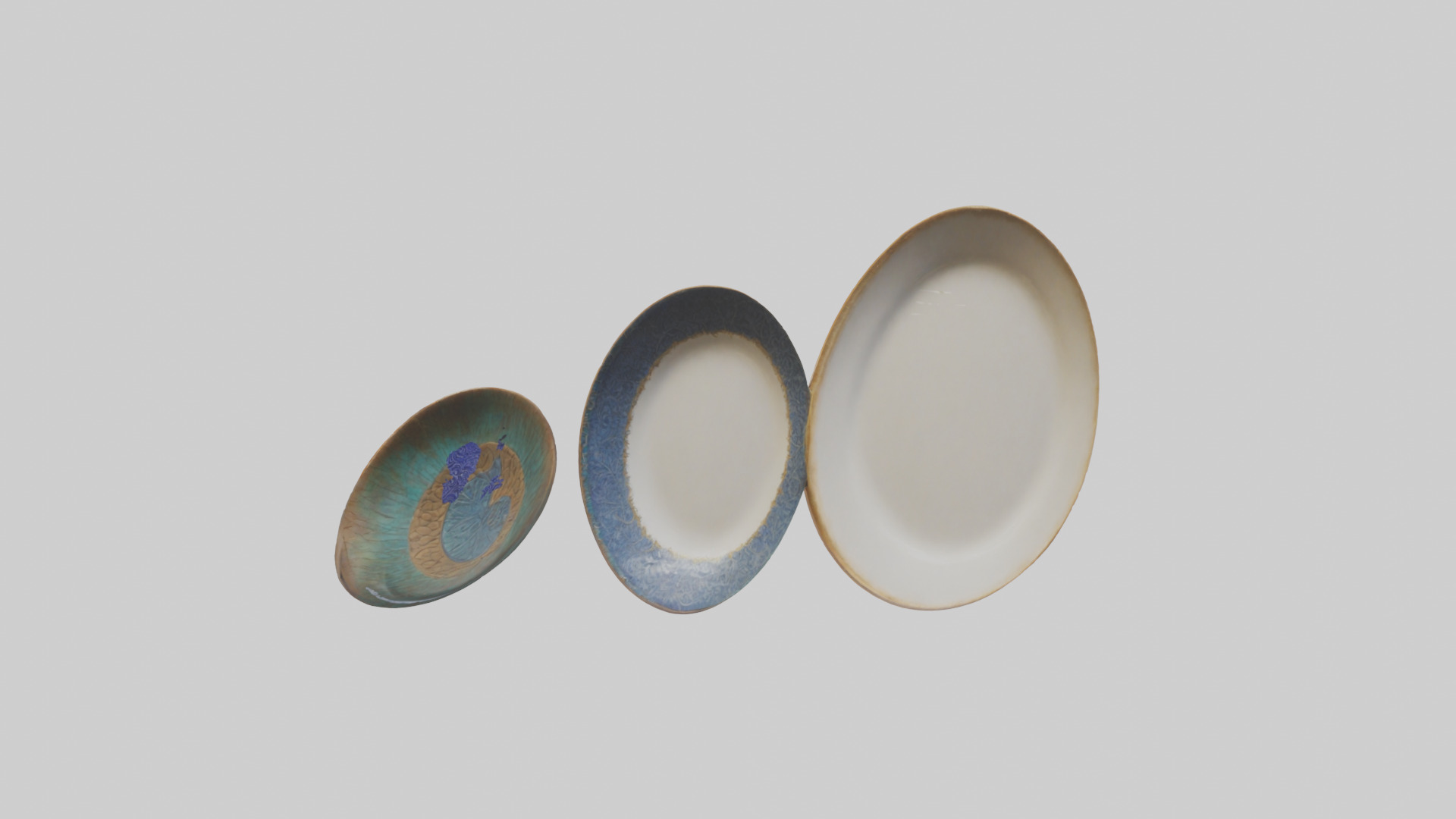Handcrafted Decorative Plates Low-poly 3D model_1