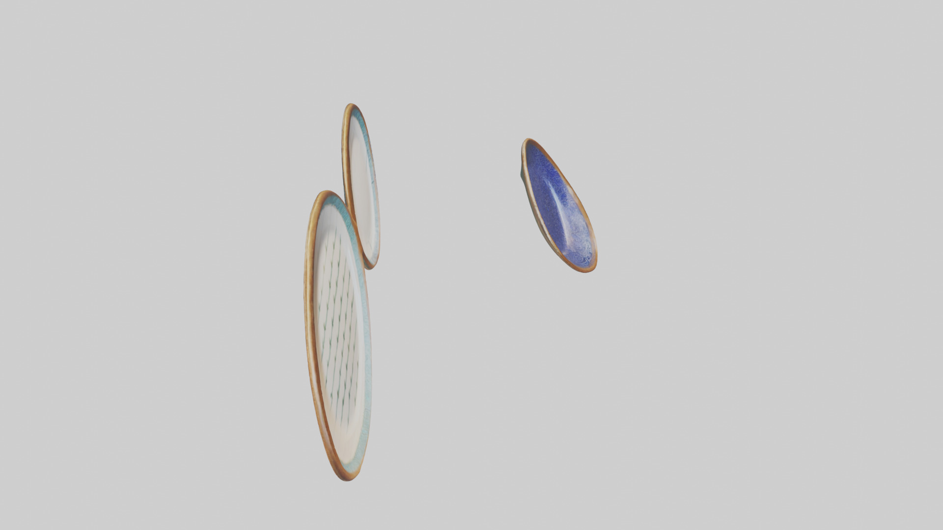 Handcrafted Decorative Plates Low-poly 3D model_18