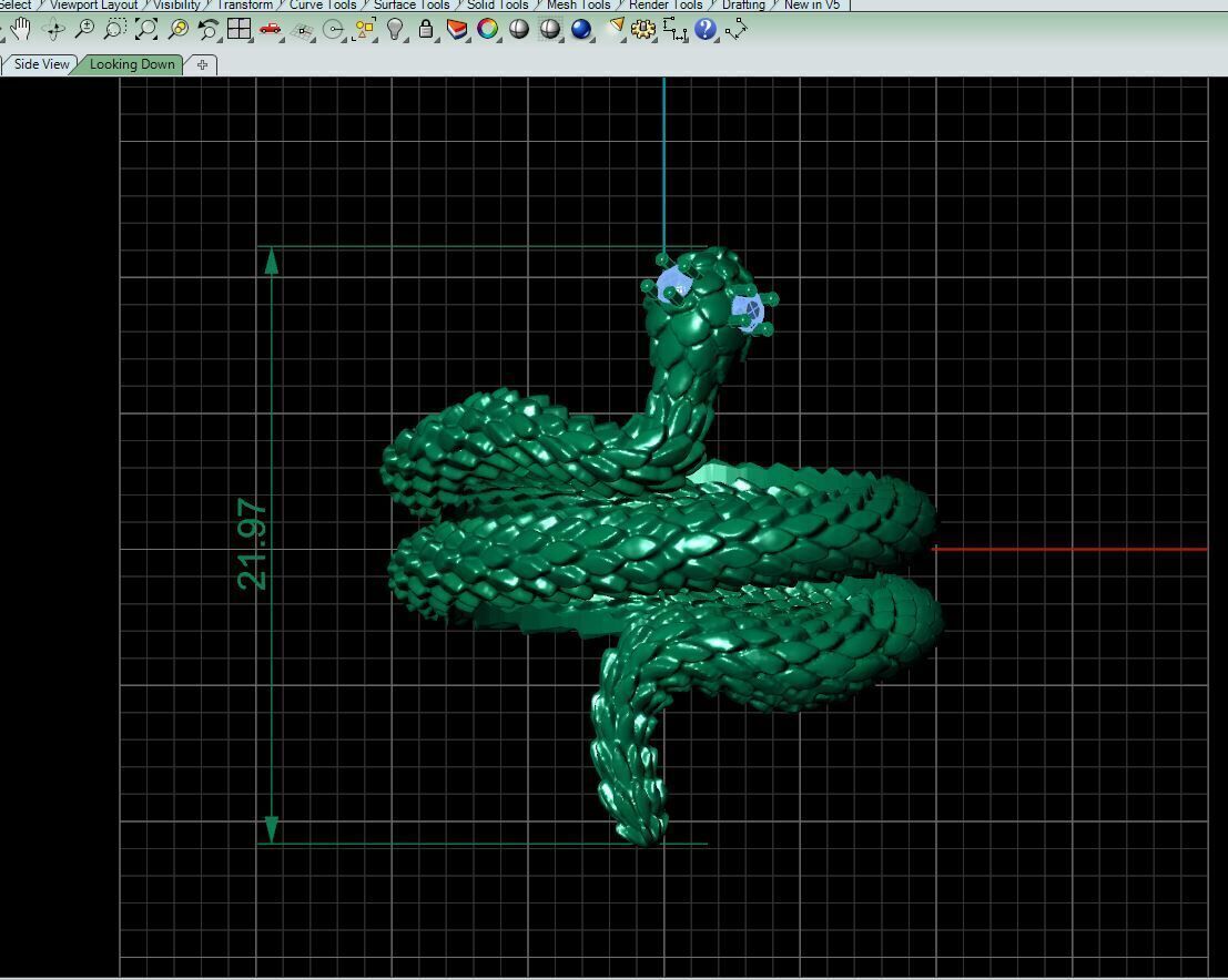snake ring Free 3D print model_2