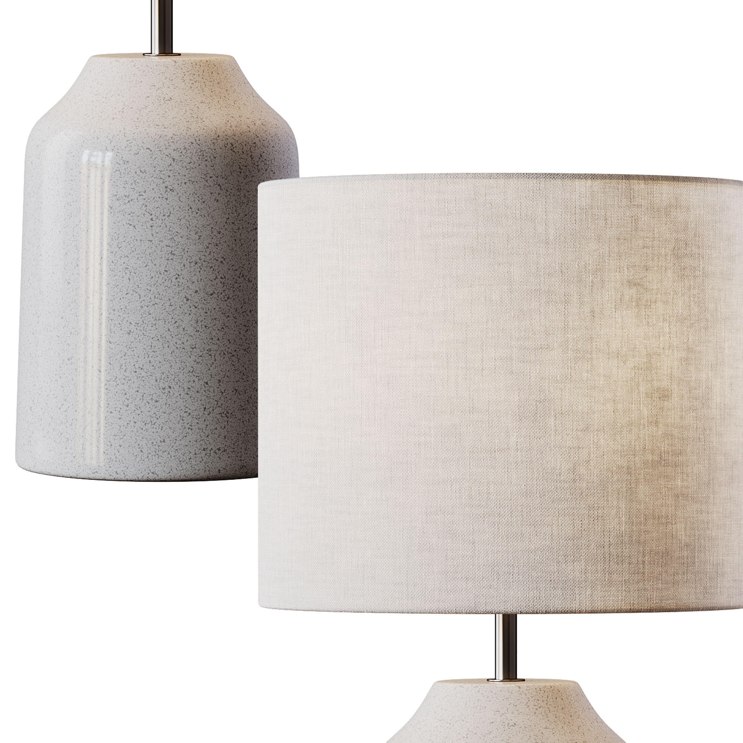 Kleine tafellamp Sandy Glow van keramiek 3D model_11