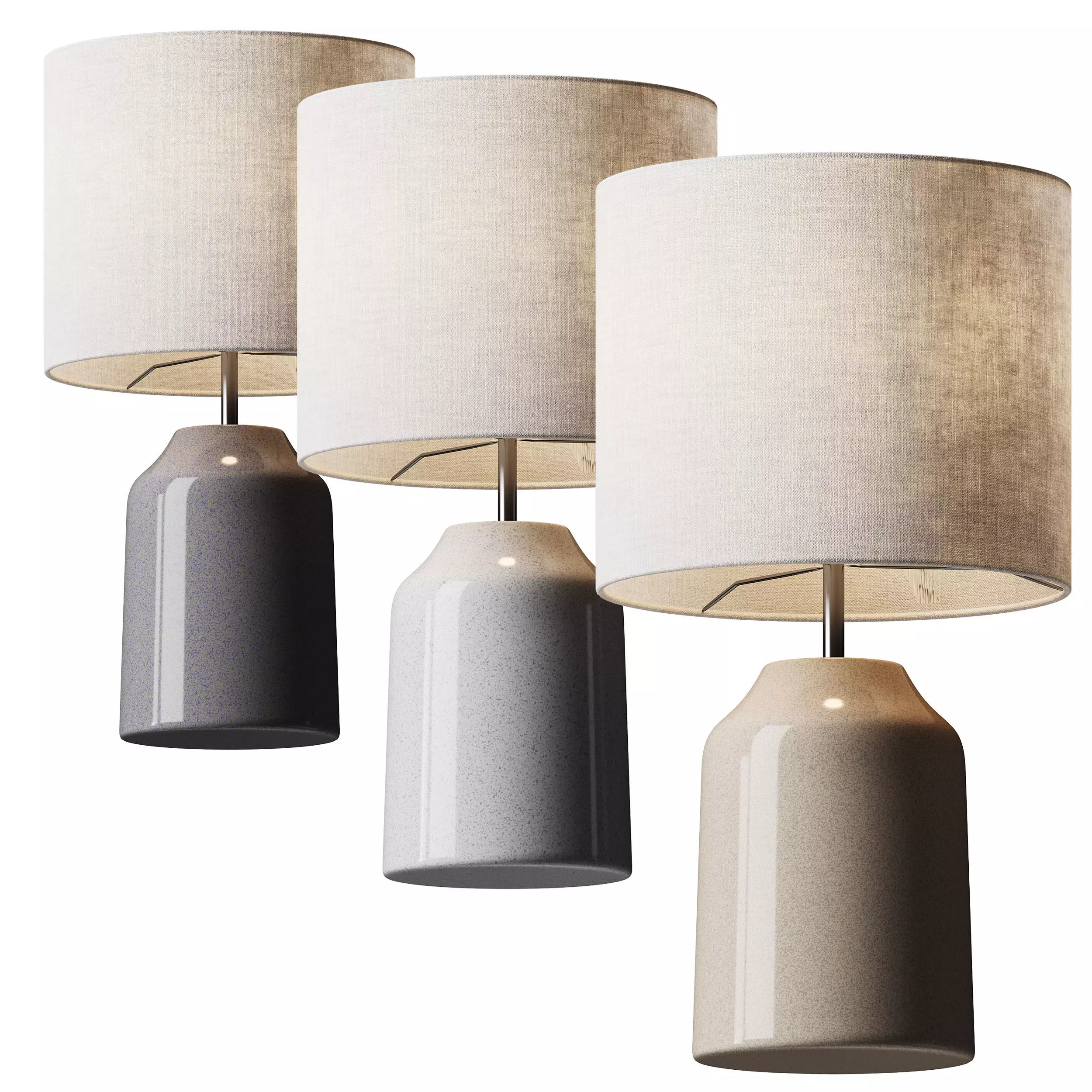 Kleine tafellamp Sandy Glow van keramiek 3D model_0