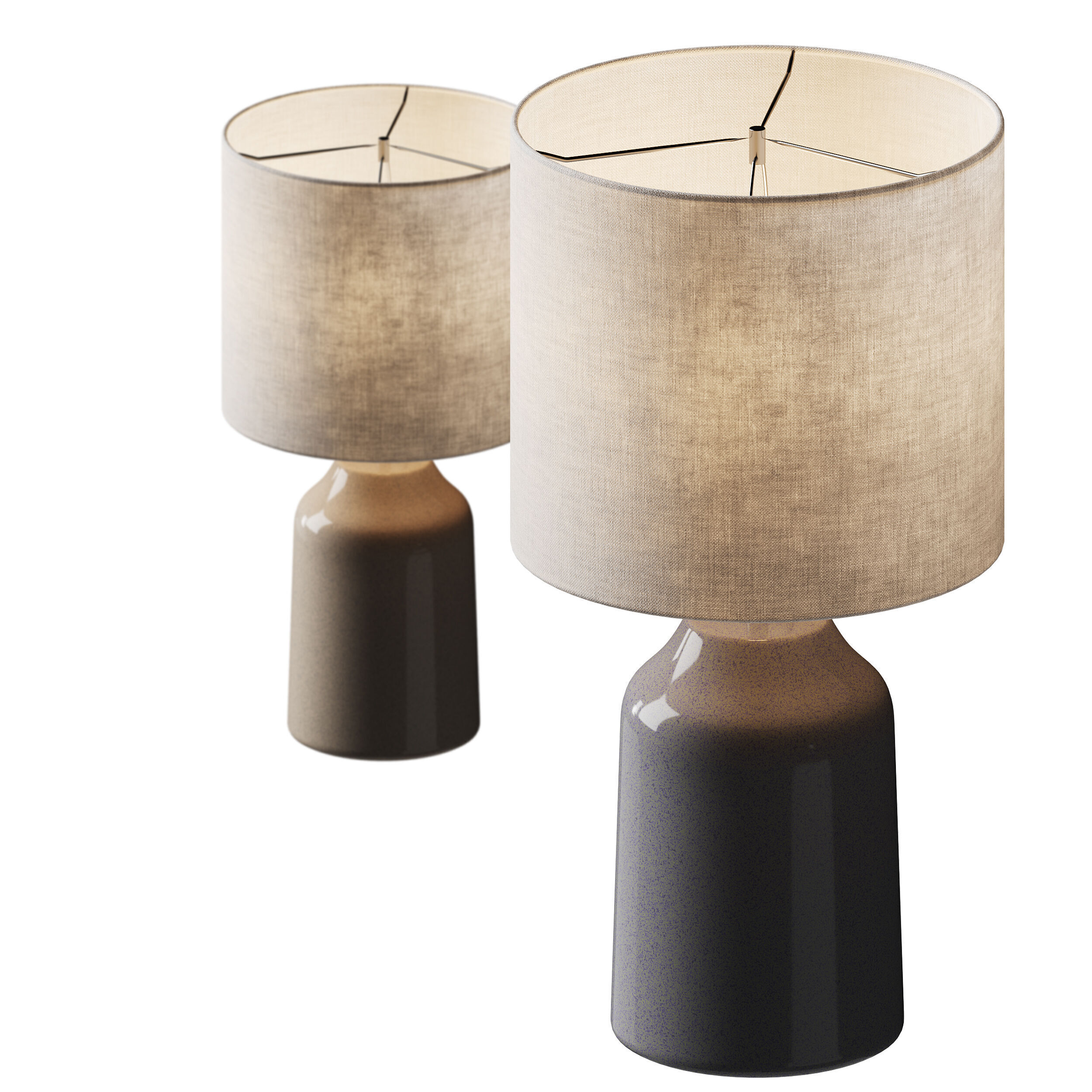 Kleine tafellamp Sandy Glow van keramiek 3D model_4