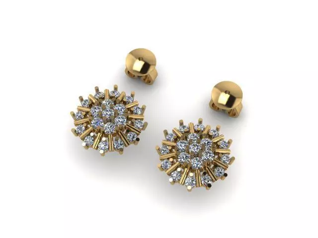 small earring with push 3D print model_0