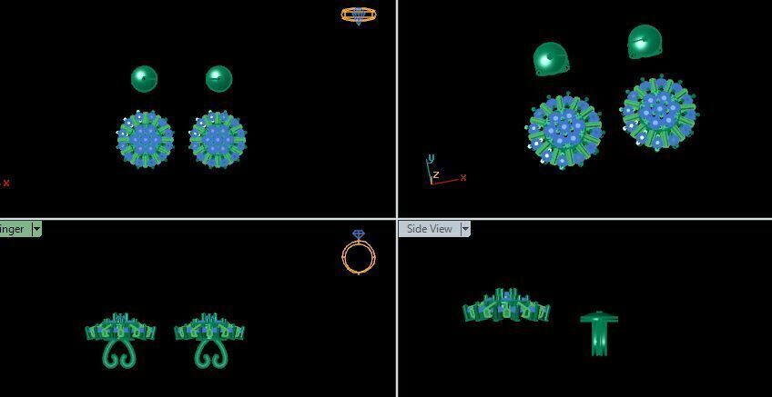 small earring with push 3D print model_13