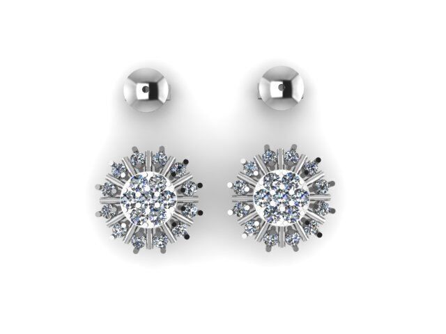 small earring with push 3D print model_4