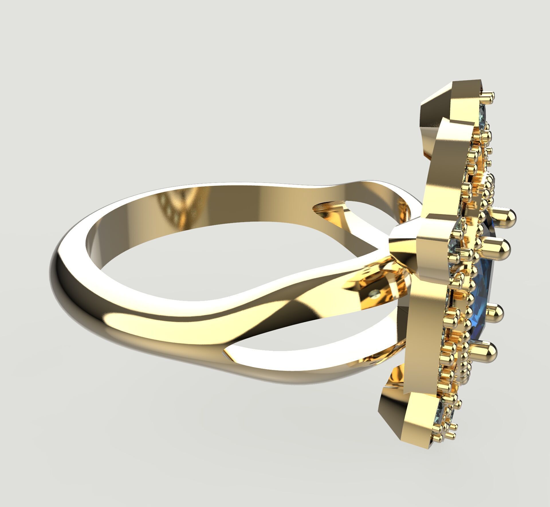 Vintage Ring 3D print model_6