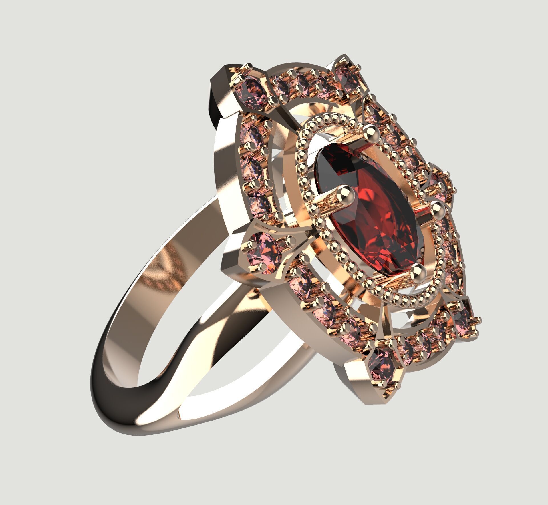Vintage Ring 3D print model_5