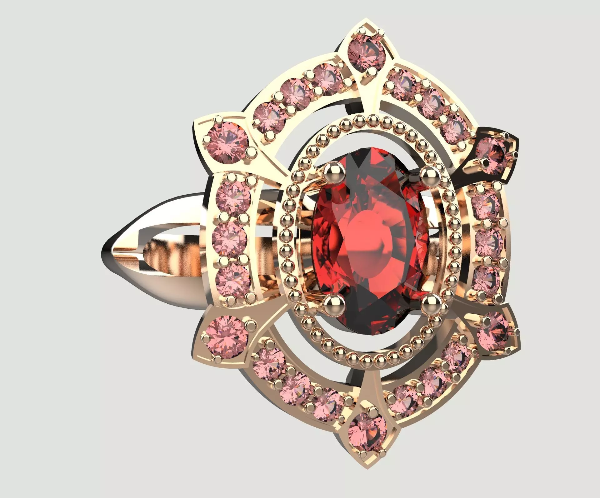 Vintage Ring 3D print model_0