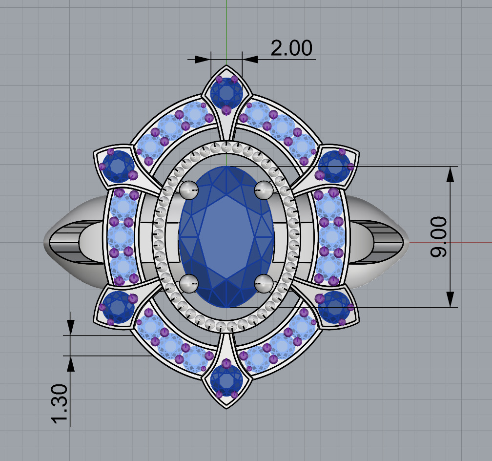 Vintage Ring 3D print model_9