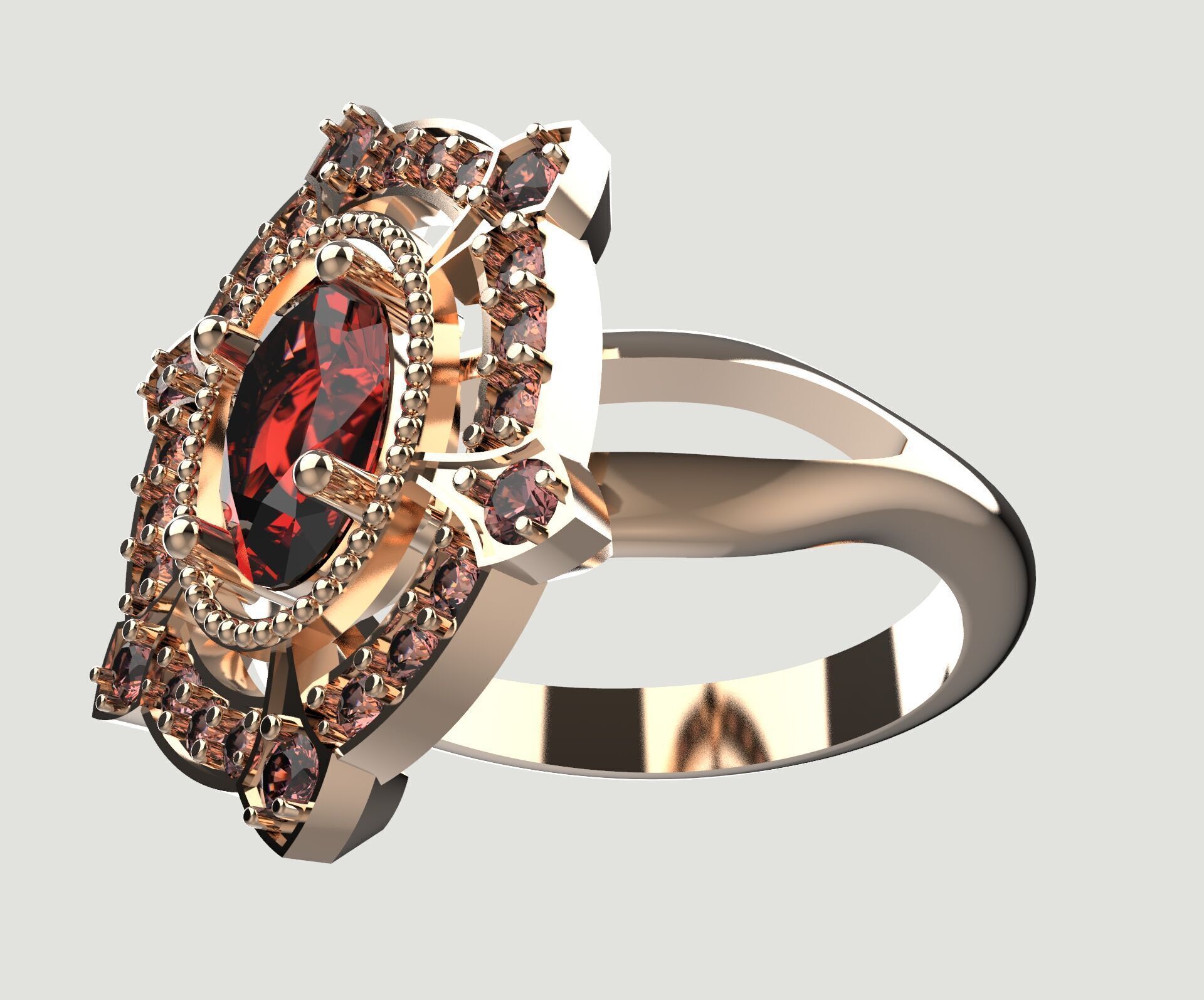 Vintage Ring 3D print model_4