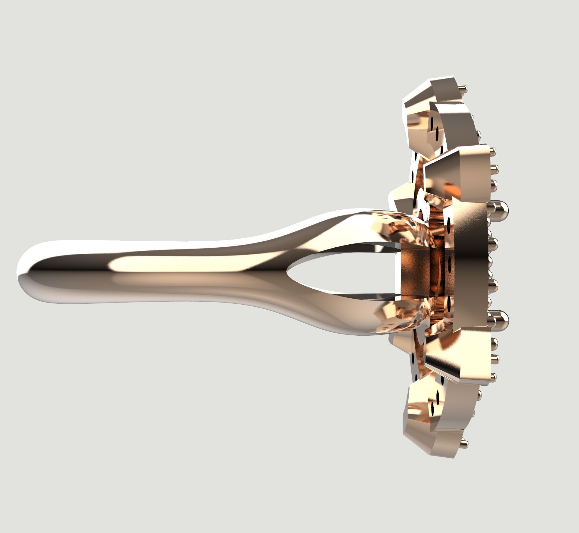 Vintage Ring 3D print model_3