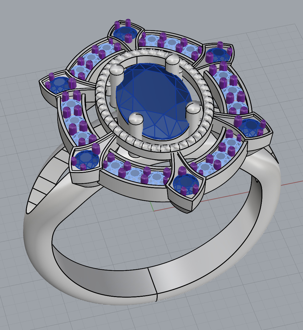 Vintage Ring 3D print model_10