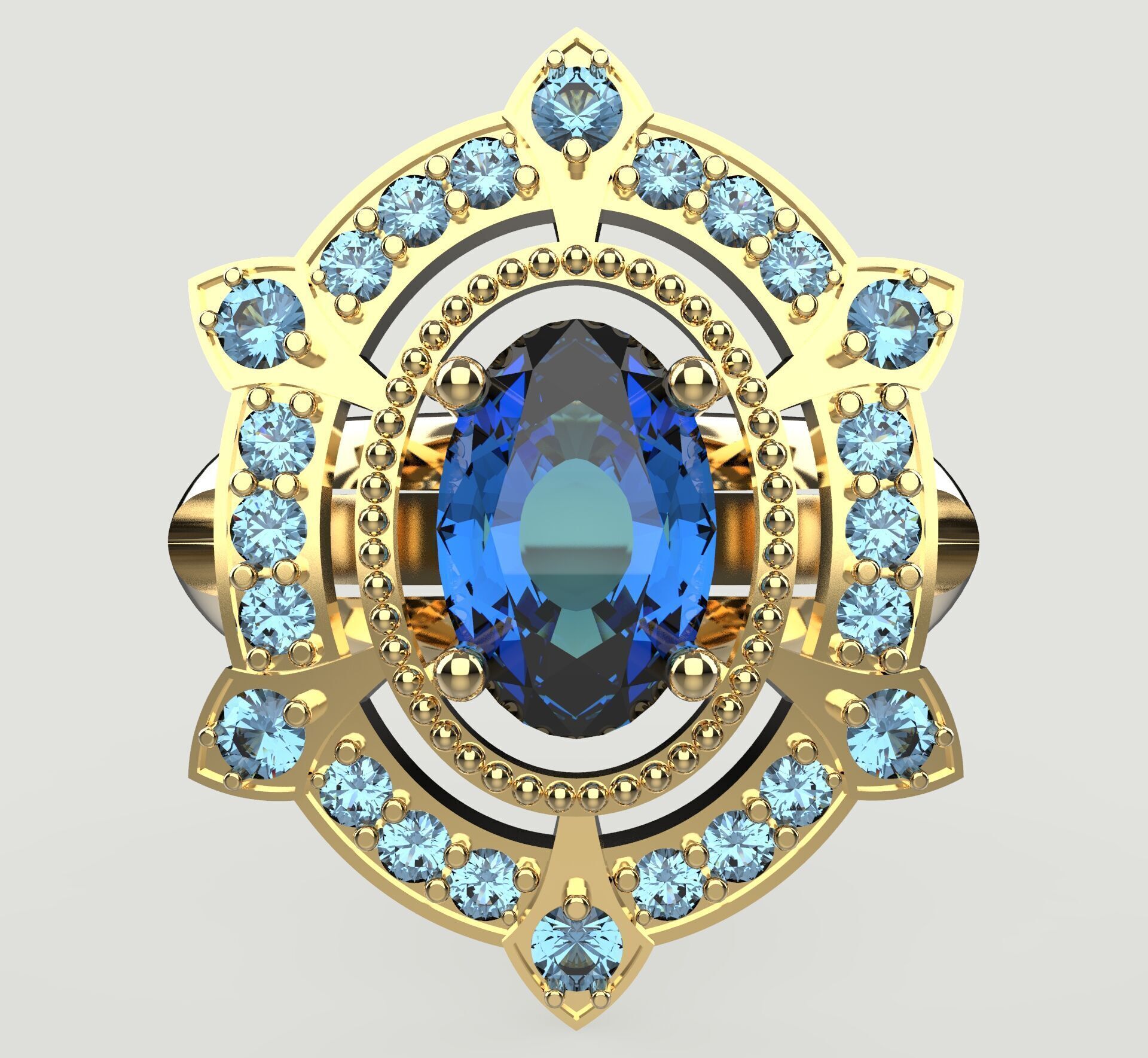 Vintage Ring 3D print model_7