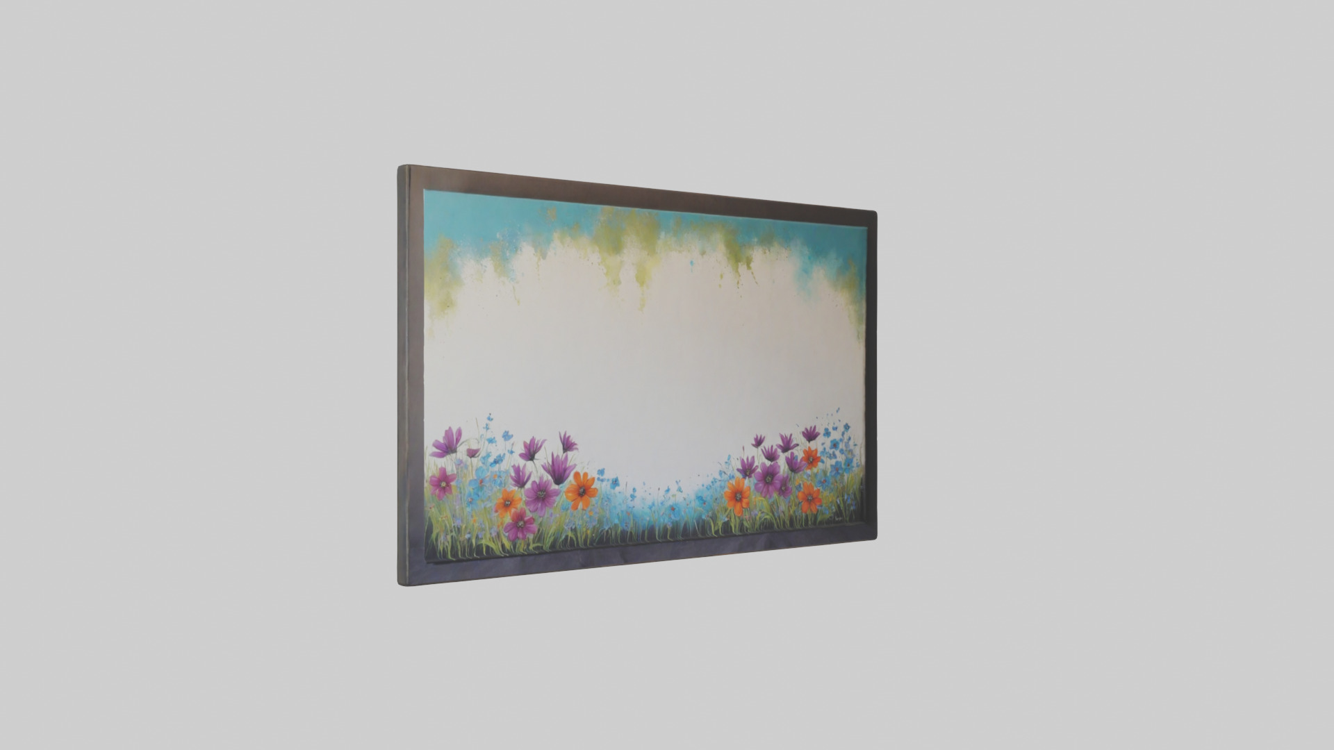 Handpainted Canvas Art Low-poly 3D model_7