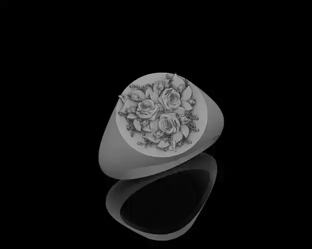 Peaky Blinders design rose ring