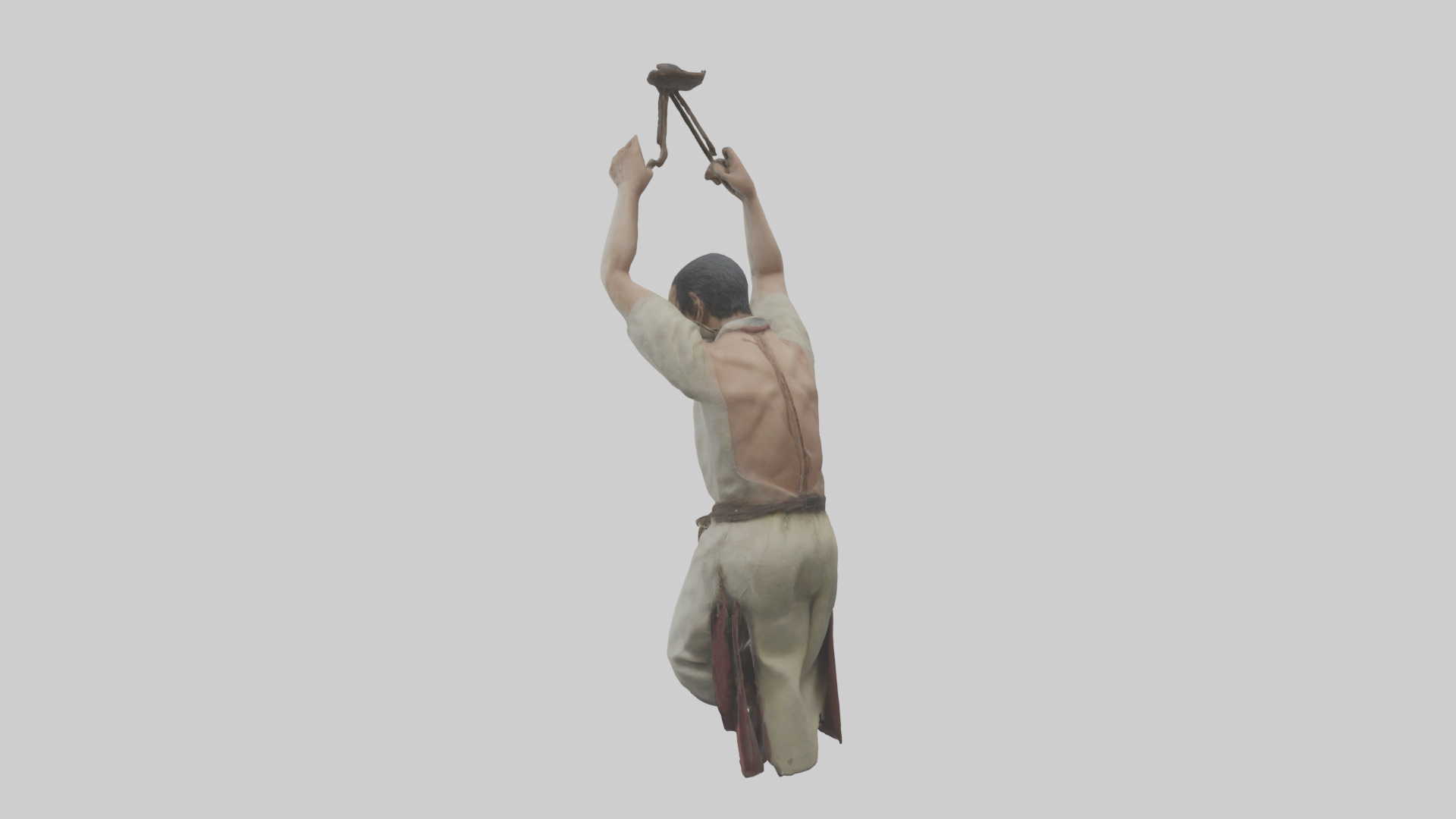 Hanged man model Low-poly 3D model_1