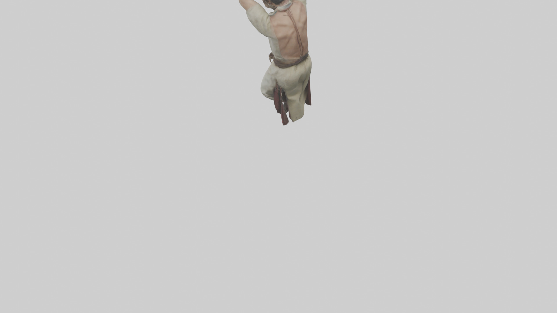 Hanged man model Low-poly 3D model_3