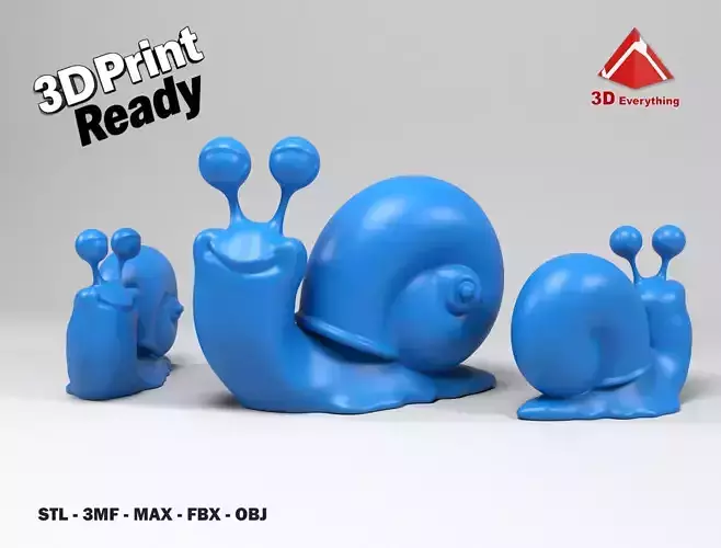 Funny snail 2 3D print model