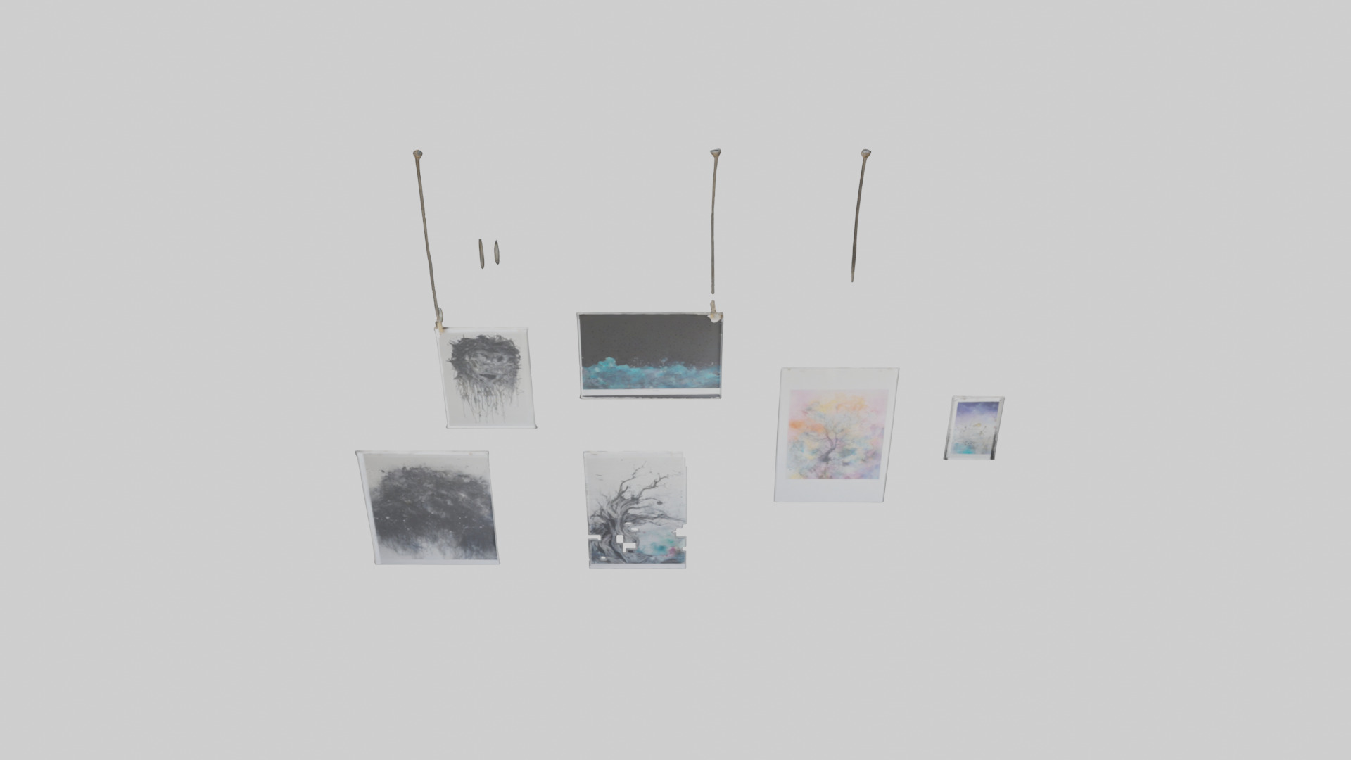 Hanging Art Prints Low-poly 3D model_15
