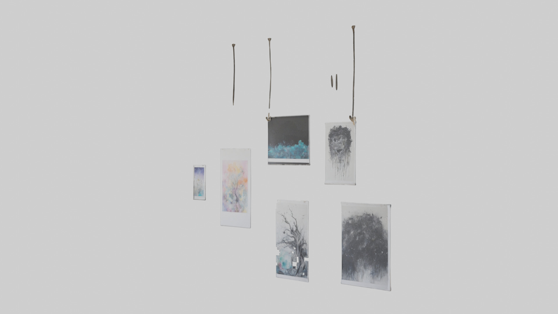 Hanging Art Prints Low-poly 3D model_10