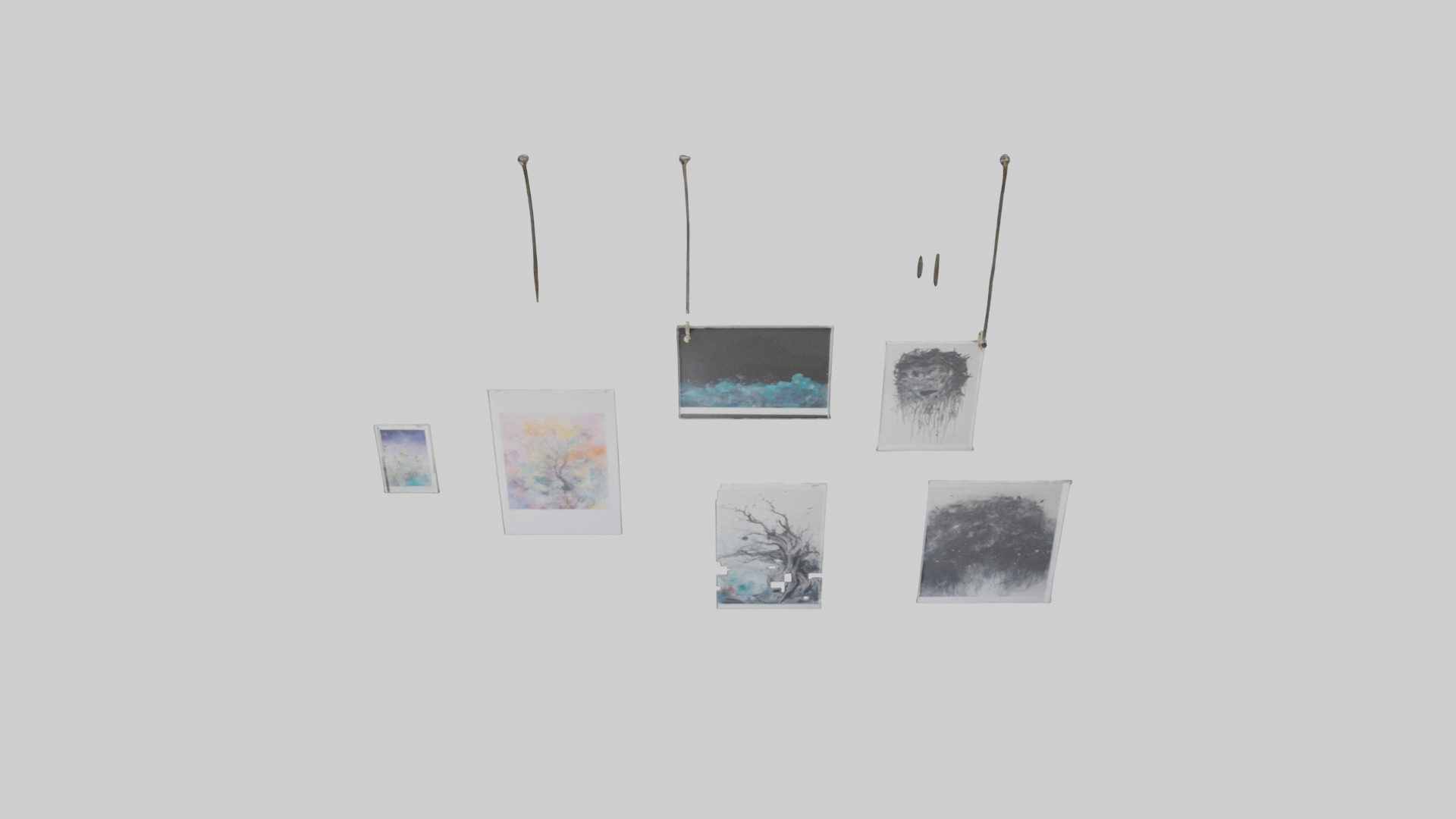 Hanging Art Prints Low-poly 3D model_16