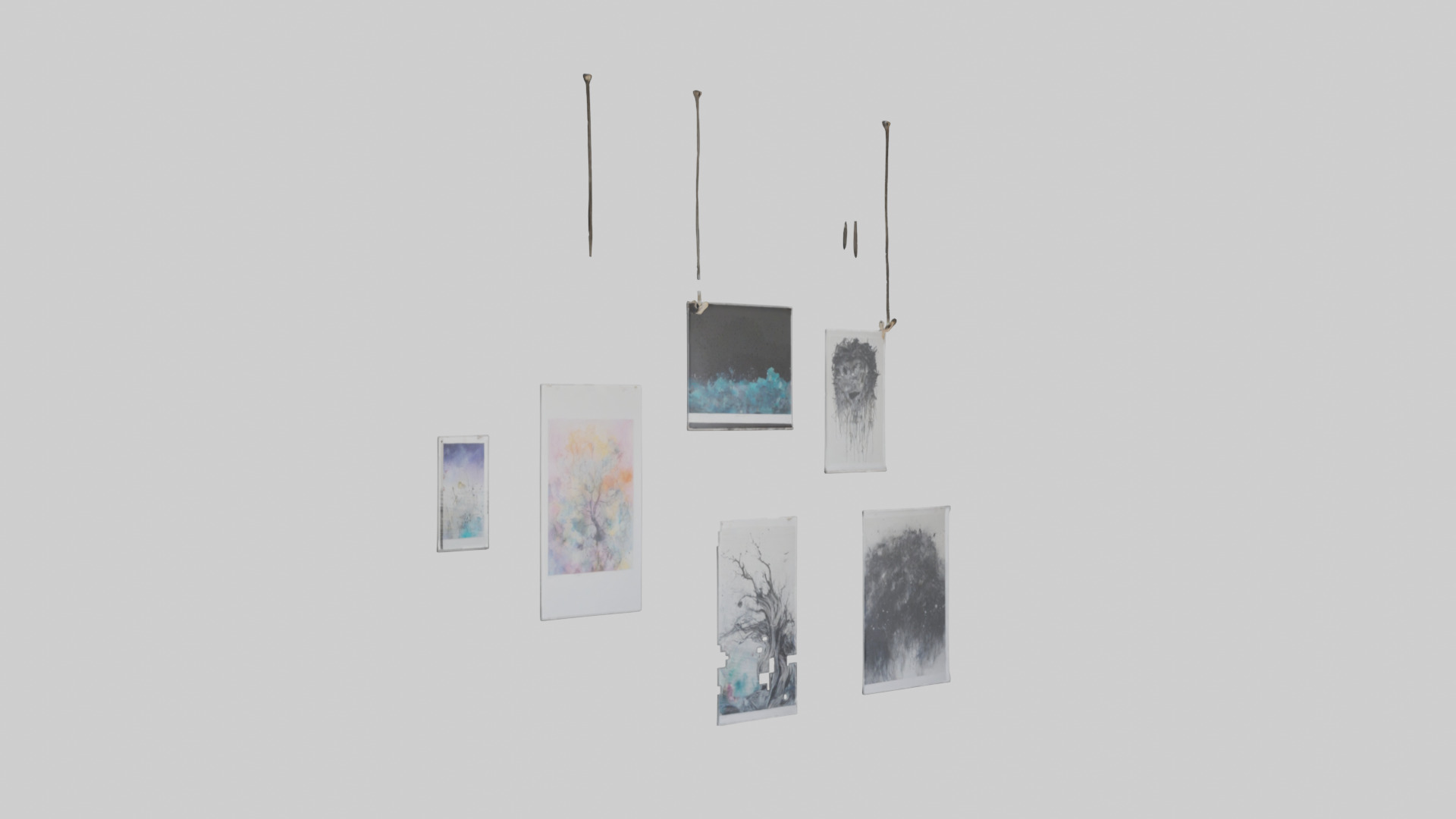 Hanging Art Prints Low-poly 3D model_11