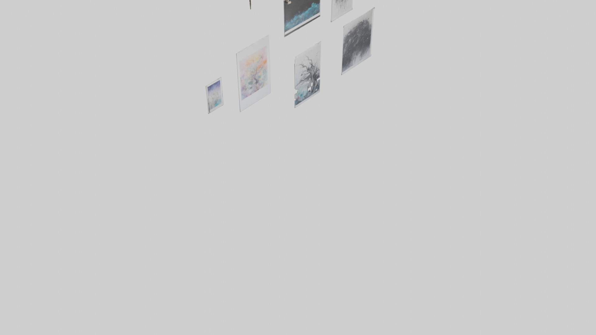 Hanging Art Prints Low-poly 3D model_6