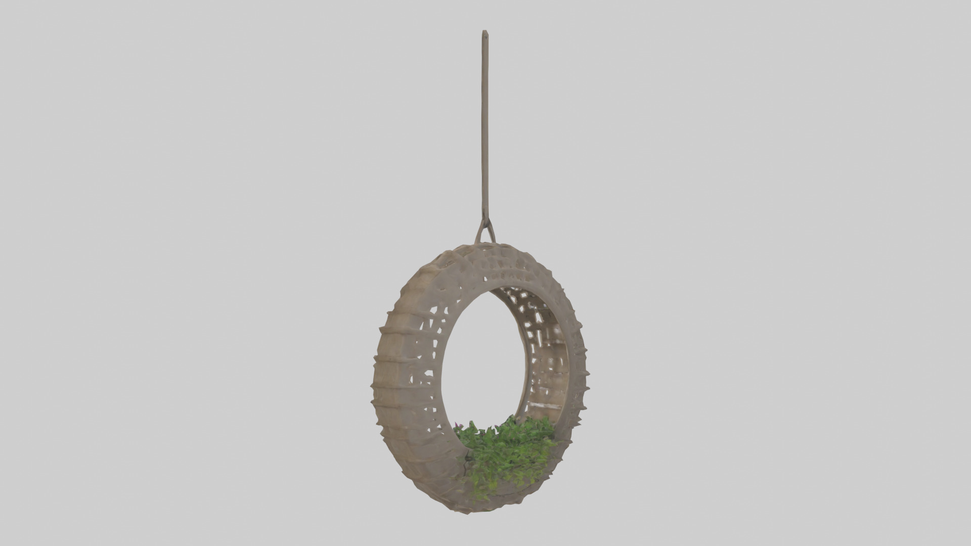 Hanging basket model Low-poly 3D model_1