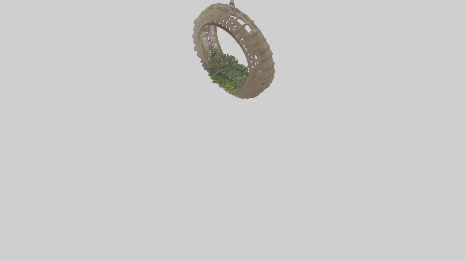 Hanging basket model Low-poly 3D model_5