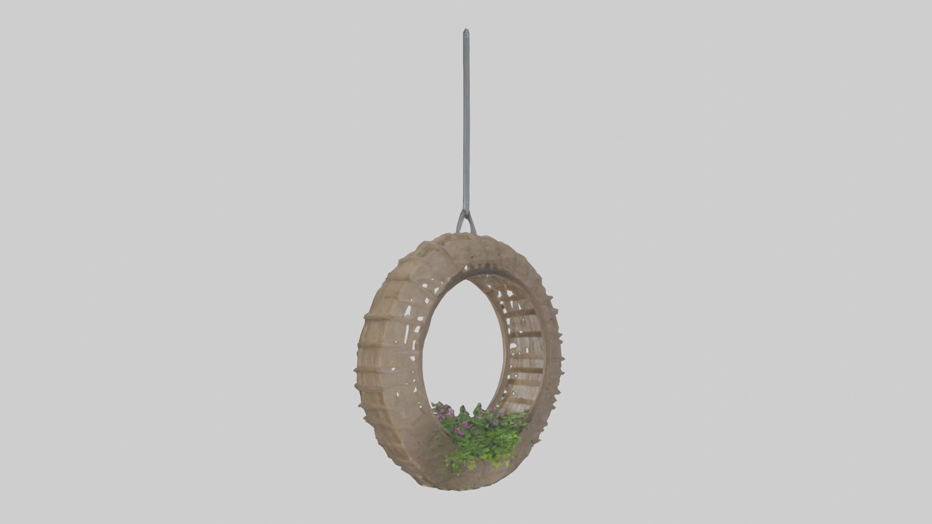 Hanging basket model Low-poly 3D model_11