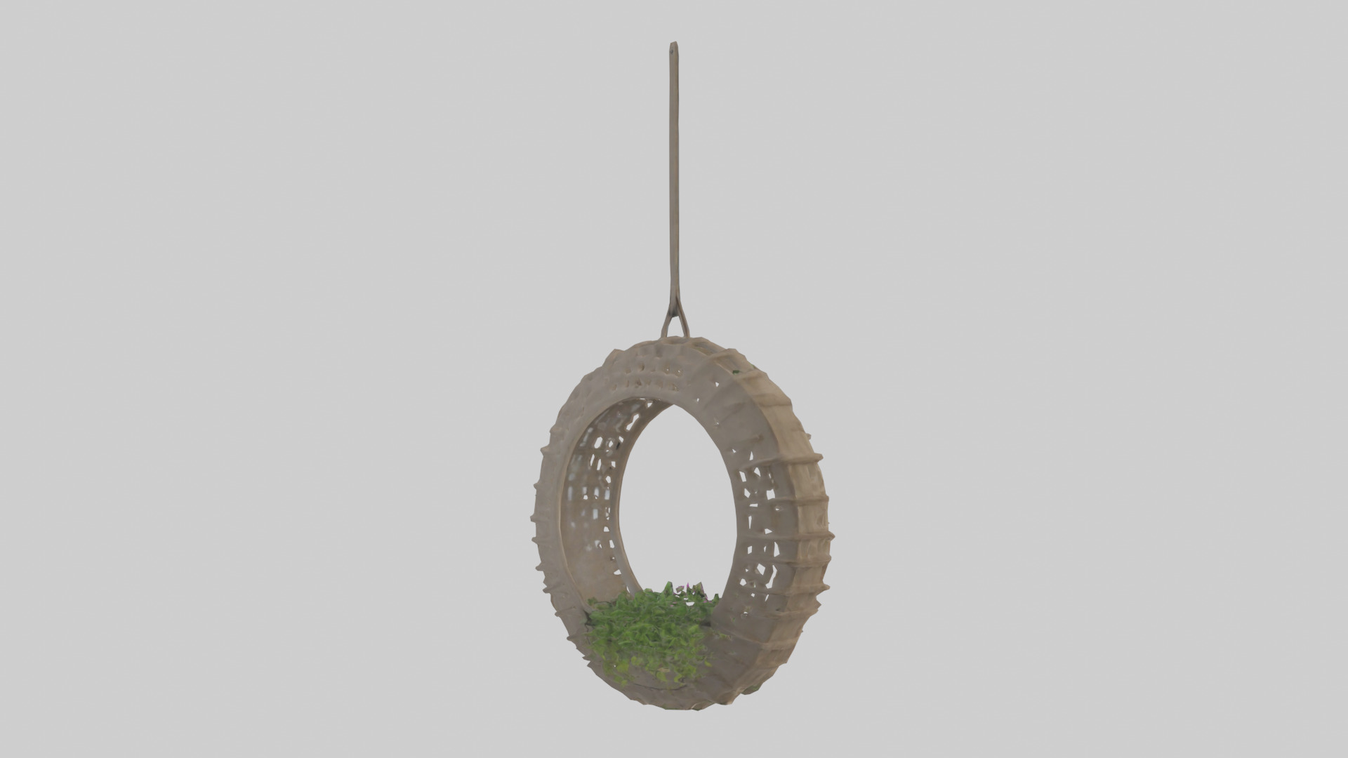 Hanging basket model Low-poly 3D model_2