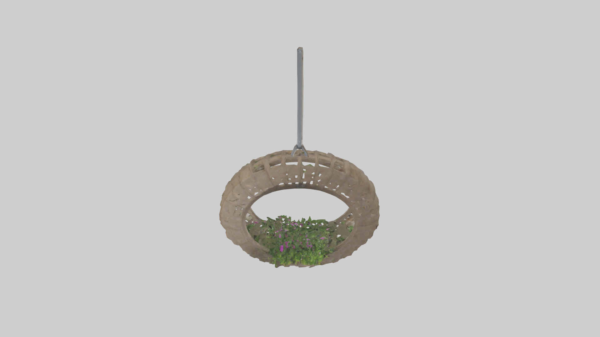 Hanging basket model Low-poly 3D model_16