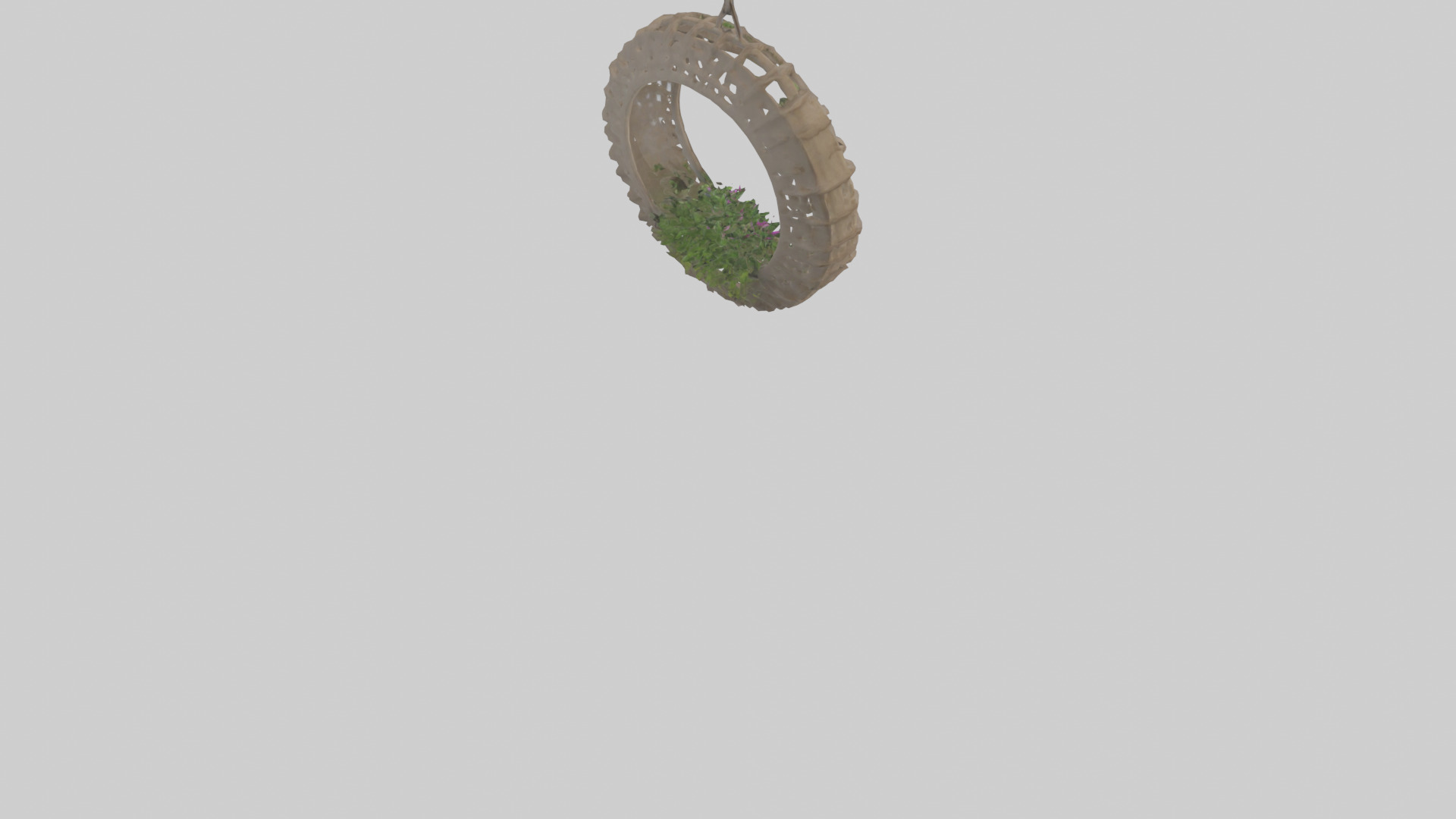 Hanging basket model Low-poly 3D model_4